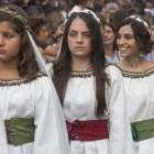 Las doncellas reclutadas ayer por la sotadera. F. OTERO PERANDONES