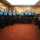 El alcalde, en el recibimiento a los nuevos policías locales de León.