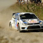Imagen del francés Sebastien Ogier durante un tramo del Gran Premio de Finlandia.
