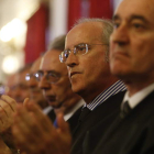 Carlos Javier Álvarez, en el centro, en la toma de posesión de la presidenta de la Audiencia