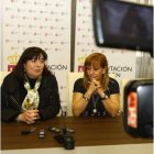 Ana Luisa Durán e Isabel Carrasco, ayer en la Diputación.