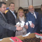 Ramón, Riesco, Carrasco, Vázquez y Martínez Barazón en el magosto berciano de Intur.