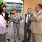 Gutiérrez, entre González y Fernández, ayer en el Valentín García Yebra