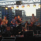 The Morgans, durante su actuación en la terraza del Rosal.