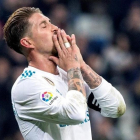 Sergio Ramos se lamenta tras la eliminación del Madrid en la Copa ante el Leganés.
