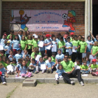 Los deportistas de La Biesca celebraron la miniolimpiada.
