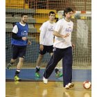Richi, Dacevic y Vega, durante un entrenamiento.