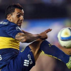 Tévez, en un partido con el Boca Júniors.