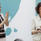 La reina Letizia aplaude a la reina Sofía en el 30 aniversario de la Fundación de Ayuda a la Drogadicción.
