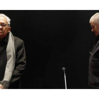 El poeta brasileño Ledo Ivo junto a su amigo Antonio Gamoneda hace un año, cuando le dieron el Premio Leteo.