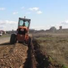 Aspecto que presentan las obras en la carretera de Tabuyo