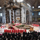 Misa del papa Francisco este miércoles en el Vaticano.