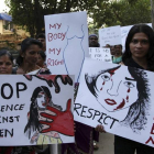 Protesta contra las violaciones en la India, en Bombay el pasado diciembre.