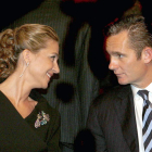 La infanta Cristina y su esposo Iñaki Urdangarín en el Liceo de Barcelona.
