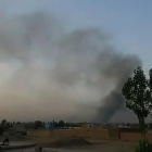 Explosiones en la ciudad de Ghazni, Afganistán, durante el ataque de los talibanes.