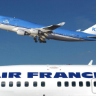 Aviones de Air France y de KLM en el aeropuerto de Ámsterdam.