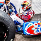 Vidales, con su kart de la escudería Energy Corse. El leonés buscará hacer historia en el Mundial