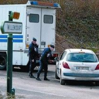 Control en la carretera de acceso a Willencourt, donde fueron detenidos cuatro miembros de ETA.