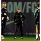 Valverde prepara el partido de mañana ante el Villarreal. FONTCUBERTA
