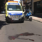 Estado en el que quedó la calzada tras el atropello,. M.A.Z.