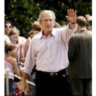 Bush a su llegada a la Casa Blanca tras celebrar en 4 de julio en Virginia