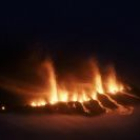 Volcán en erupción de Islandia