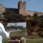 Los pintores encontraron la inspiración en las almenas del castillo