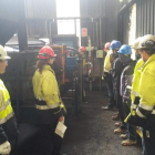 Operarios de Endesa en el curso de seguridad en el trabajo.