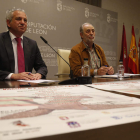 Nicanor Sen y Luis Bandera, en la rueda de prensa en la Diputación, ayer. FERNANDO OTERO