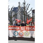 Protesta en León por una reforma digna de las pensiones. MARCIANO PÉREZ