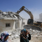Una casa palestina demolida por tropas israelís en el pueblo de Yatta, al sur de Hebron, en Cisjordania.