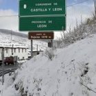 El alto del Puerto de Pajares, en León, también resultó afectado