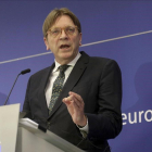 El líder de los liberales europeos (ALDE), Guy Verhofstadt.