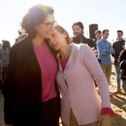 Marta Rovira y Carme Forcadell durante la presentación de la candidatura republicana. MARTA PÉREZ