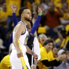 Stephen Curry, durante el partido ante los Trail Blazers.