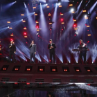 Imagen del escenario del Festival de Eurovisión, en Lisboa, durante los ensayos de los participantes.