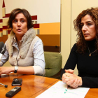 María Rodríguez y Natalia Rodríguez Picallo defendieron la gestión económica del PSOE.