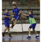 Dimitrievski, Carrillo y Kristensen, durnate un entrenamiento del Abanca Ademar.
