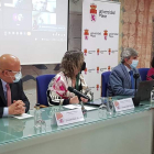 Faustino Sánchez, Dolores Alonos-Cortés, García Marín, y Ana Isabel García, ayer. DL