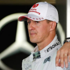 Michael Schumacher, en el box de Mercedes en el circuito de Suzuka, en octubre del 2012