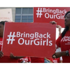 Protesta ante la embajada de Nigeria en Washington por el secuestro de 200 niñas.