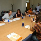 Los participantes en las jornadas de la Fgulem, ayer minutos antes de las ponencias.