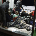 Llegada de un grupo de inmigrantes a Lesbos tras un naufragio, en octubre.