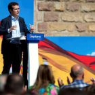 Casado participó ayer en un acto en Torrelavega. PEDRO PUENTE HOYOS