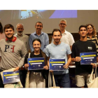 Los ganadores del ‘hackaton’ de la Nasa celebrado este fin de semana en León. DL