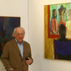 El pintor inauguró la muestra ayer por la tarde en la galería de arte ponferradina.