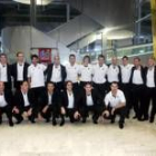 La selección española a su llegada al aeropuerto de Barajas
