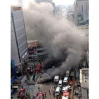 La estación de Joongang, en pleno centro de Daegu, durante el rescate