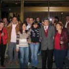 Jesús Esteban celebró anoche los resultados junto a simpatizantes y miembros de su candidatura