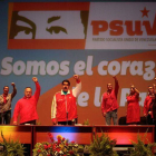 Maduro al frente de un acto del Partido Socialista Unido de Venezuela.